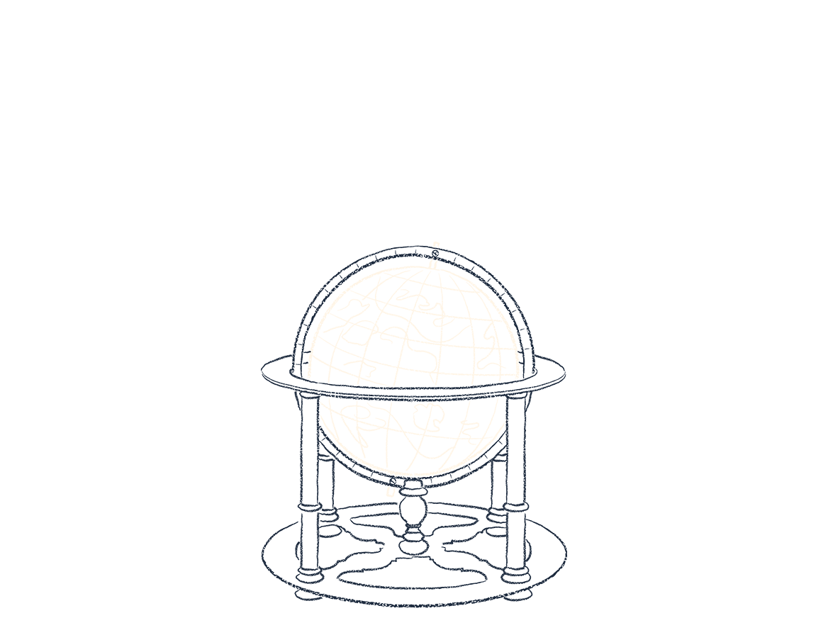 An illustration of a globe